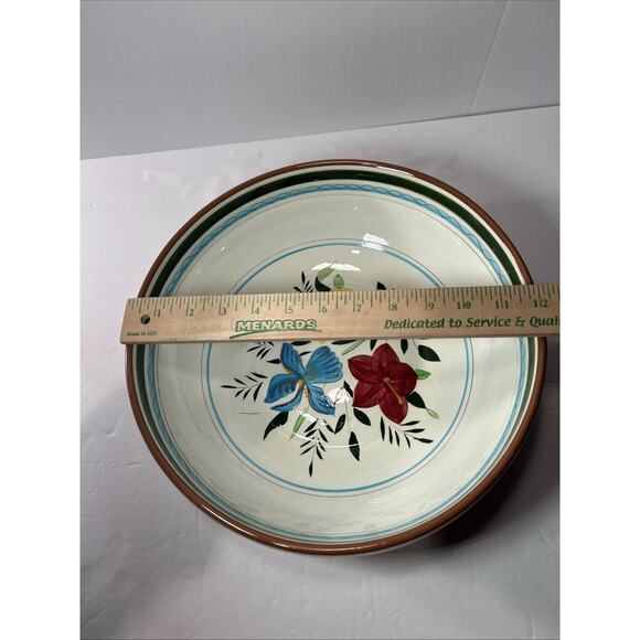 Stangl Pottery Country Garden 12" Round Serving Salad Bowl USA 1960s - Picture 3 of 6